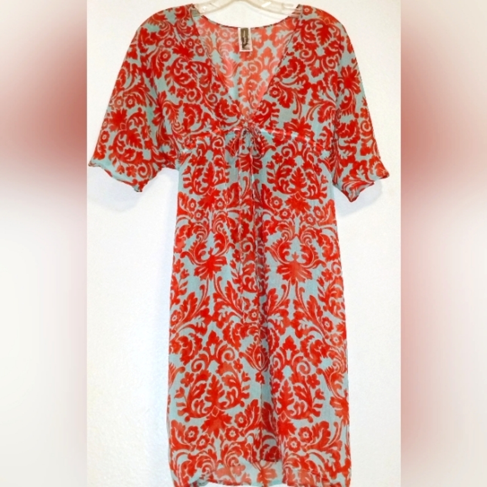 Tommy Bahama Red and Blue Swim Coverup
